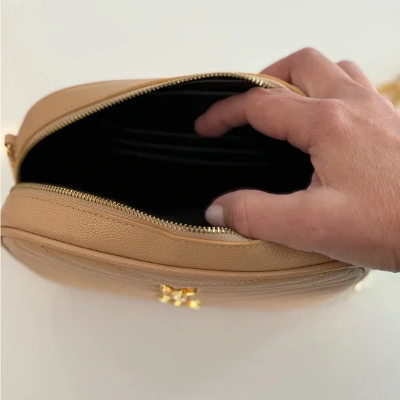 YSL Beige Quilted Crossbody Bag - Picture 5 of 8